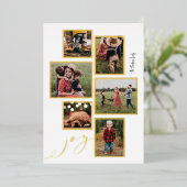 Carte de vacances multi-photo Gold Frame Joy Scrip (Debout devant)