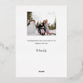 Carte de vacances multi-photo Gold Frame Joy Scrip (Verso)