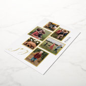 Carte de vacances multi-photo Gold Frame Joy Scrip (Rotation)