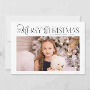 Carte de vacances multi-photos Bleu Hiver Classiqu