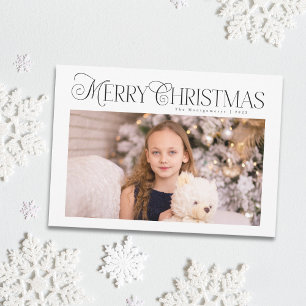 Carte de vacances multi-photos classique hiver ble