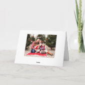 Carte de vacances Neon White Christmas Tree (Dos)