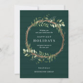 Carte de vacances Neutral Wreath Business (Devant)