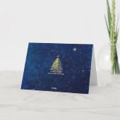 Carte de vacances Night Sky Christmas Tree Forest (Dos)