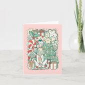 Carte de vacances/Noël à effets d'impression vinta (Devant)