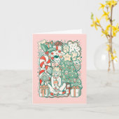 Carte de vacances/Noël à effets d'impression vinta (Fleur jaune)