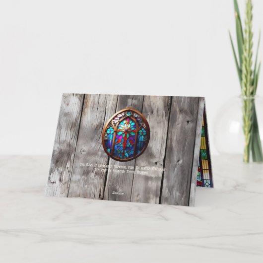 Carte de vacances Noël à feuillage persistant Gran (Dos)