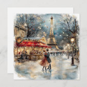 Carte de vacances Noël à Paris (Devant / Derrière)