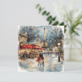 Carte de vacances Noël à Paris (Debout devant)