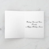 Carte de vacances Noël Arbre et Snowman Caroler (Intérieur)