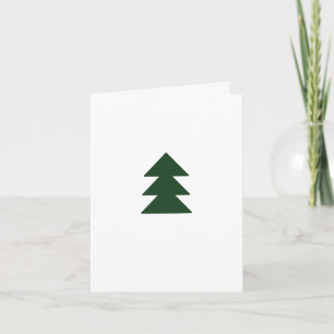 Carte de vacances Noël Arbre (Vert foncé)