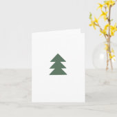 Carte de vacances Noël Arbre (Vert tendre) (Fleur jaune)