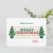 Carte de vacances Noël Arbres (Debout devant)