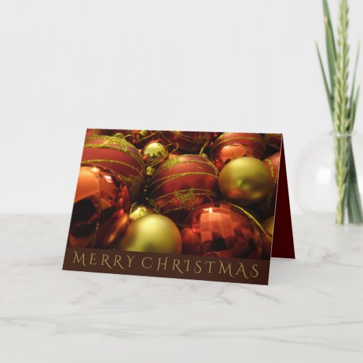 Carte de vacances Noël Baubles (Devant)