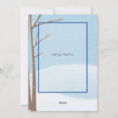 Carte de vacances Noël dans la forêt plat (Dos)