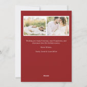 Carte de vacances Noël Elegant Photo Collage (Dos)