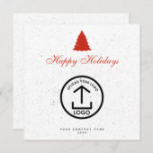 Carte de vacances Noël Entreprise Logo Entreprise (Devant / Derrière)