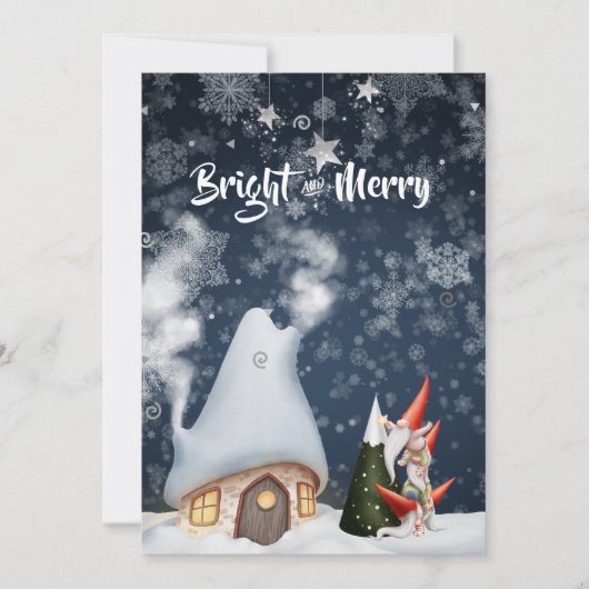 Carte de vacances Noël Gnome Photo Collage (Devant)