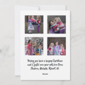 Carte de vacances Noël Gnome Photo Collage (Dos)