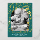 Carte de vacances Noël Green Holiday Baking Fly (Recto)