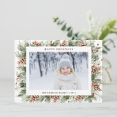 Carte de vacances Noël hiver Botanique (Debout devant)