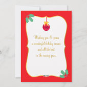 Carte de vacances Noël Little Bird Flat (Dos)