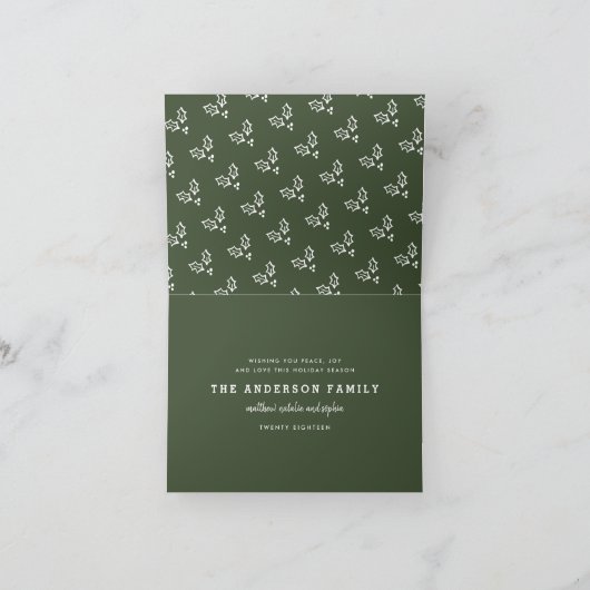 Carte de vacances Noël manuscrite Noel (Intérieur)