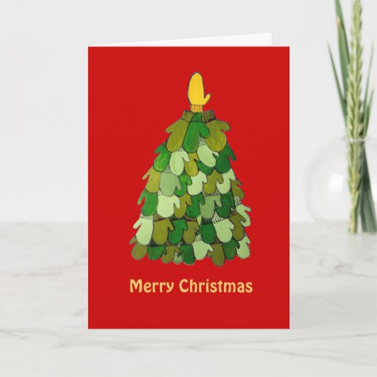 Carte de vacances Noël Mittens (Devant)