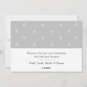 Carte de vacances NOEL ornée de motifs botaniques (Dos)