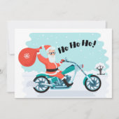 Carte de vacances Noël Père Noël Biker (Devant)