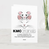 Carte de vacances Noël Rat (Dos)