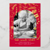 Carte de vacances Noël Red Baking Fly (Recto)