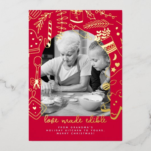 Carte de vacances Noël Red Baking Fly (Recto)