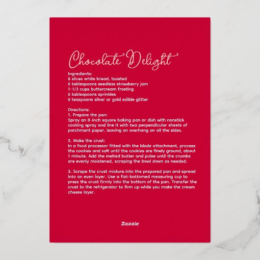 Carte de vacances Noël Red Baking Fly (Verso)