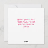 Carte de vacances Noël rose pâle (Dos)