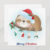 Carte de vacances Noël Sloth (Devant / Derrière)