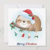 Carte de vacances Noël Sloth (Devant)