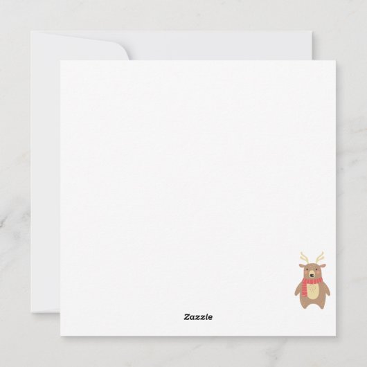 Carte de vacances Noël Sloth (Dos)