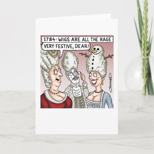 Carte de vacances Noël Wigs (Devant)