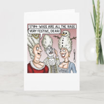 Carte de vacances Noël Wigs