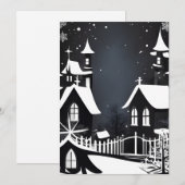 Carte de vacances noir et blanc (Devant / Derrière)