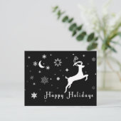 Carte de vacances noire, carte de Noël noire (Debout devant)