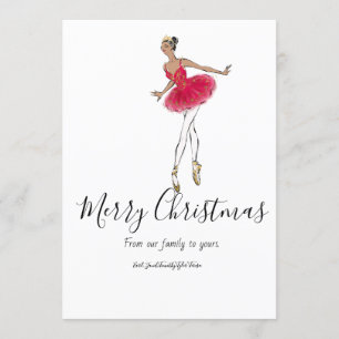 Carte de vacances Nutcracker Ballet Dancer
