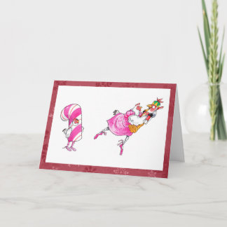 Carte de vacances Nutcracker ballet poulets