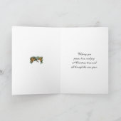 Carte de vacances Oncle Scrolls et Fleurs de Noël (Intérieur)