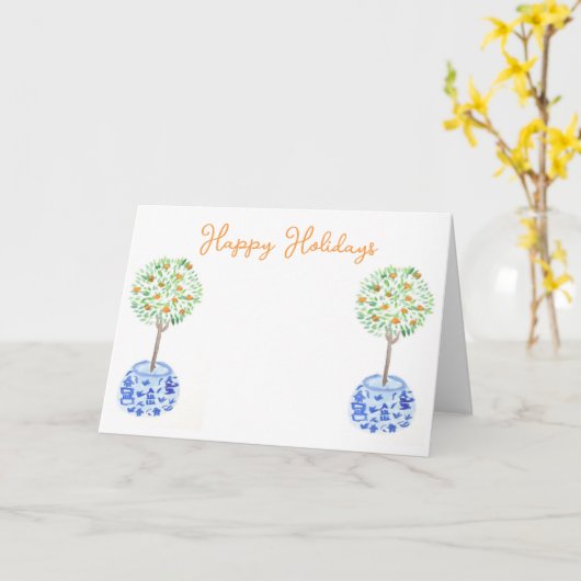 Carte de vacances Orange Tree (Fleur jaune)