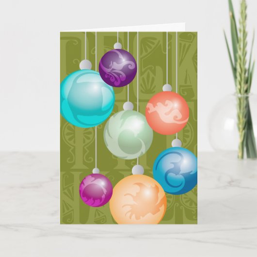 Carte de vacances Ornament Deck the Halls (Devant)