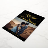 Carte de vacances Ornat Black Gold MerryChristmas  (Rotation)
