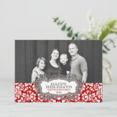 Carte de vacances ornée (Debout devant)