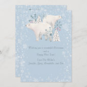 Carte de vacances Ours Polaire (Devant / Derrière)